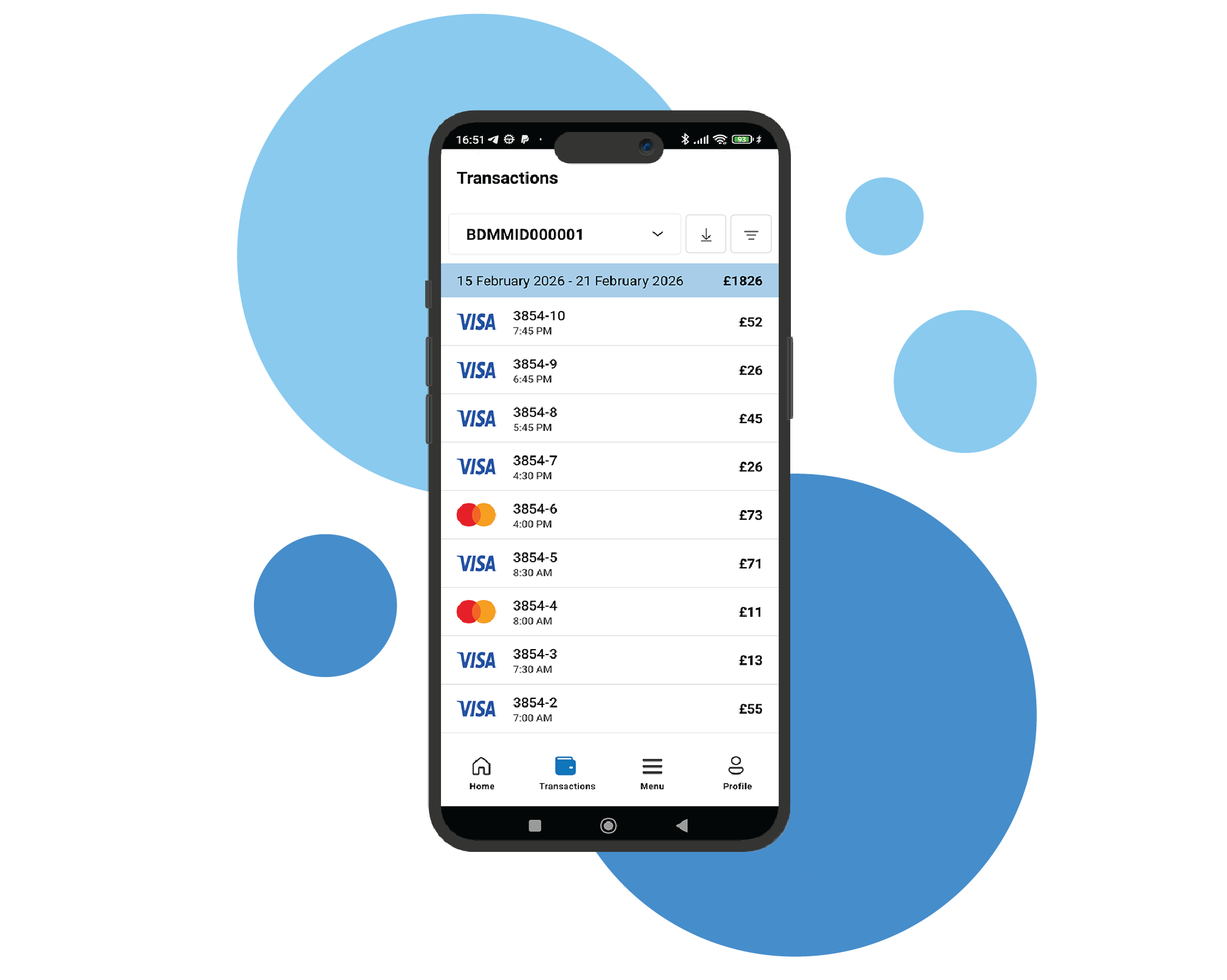 Detailed transaction tracking