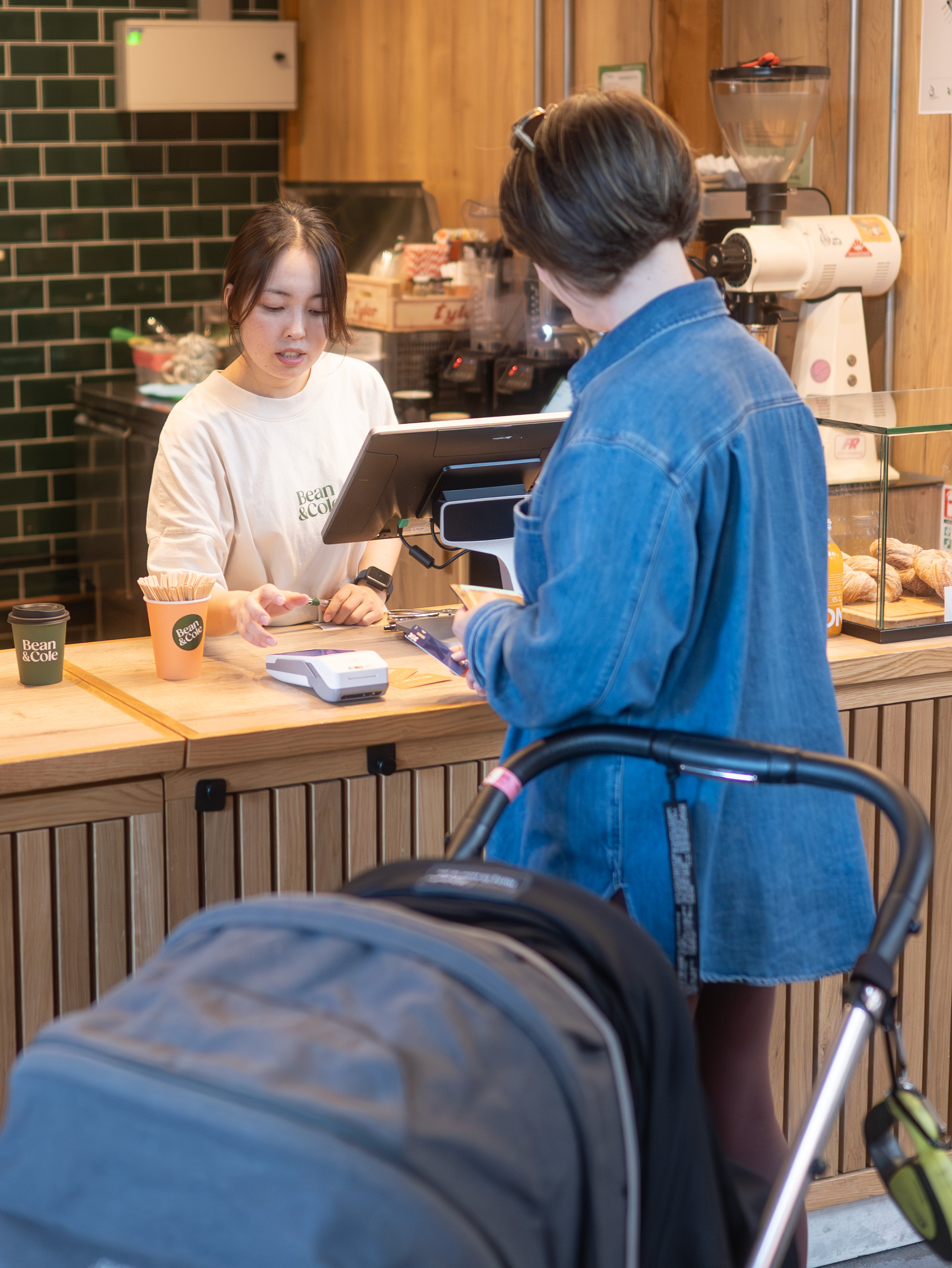 Taking card payment in a coffee shop