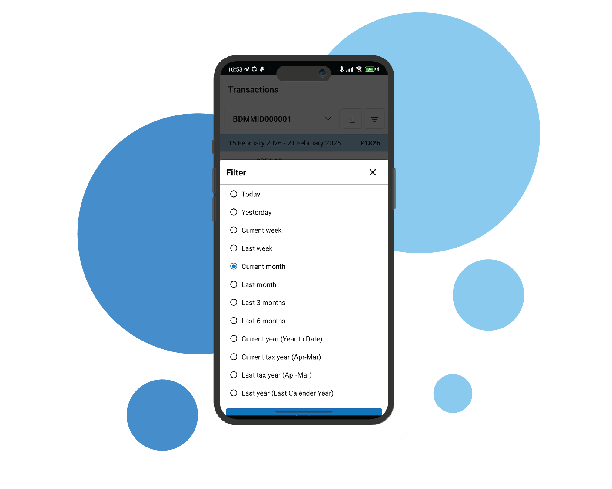 Custom date filtering 