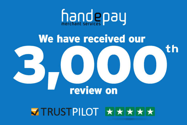 Handepay received 3,000 reviews 