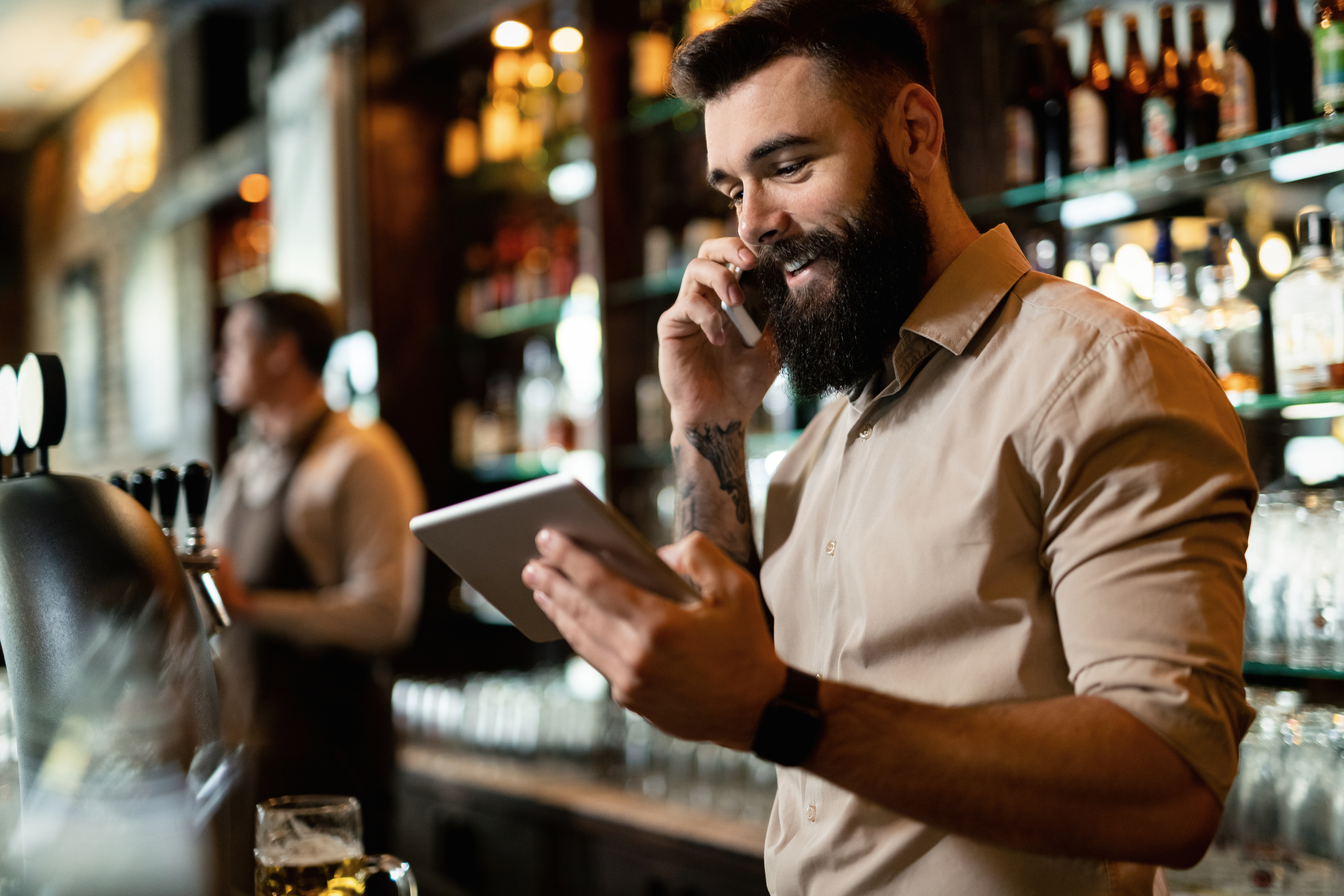 Working behind a bar