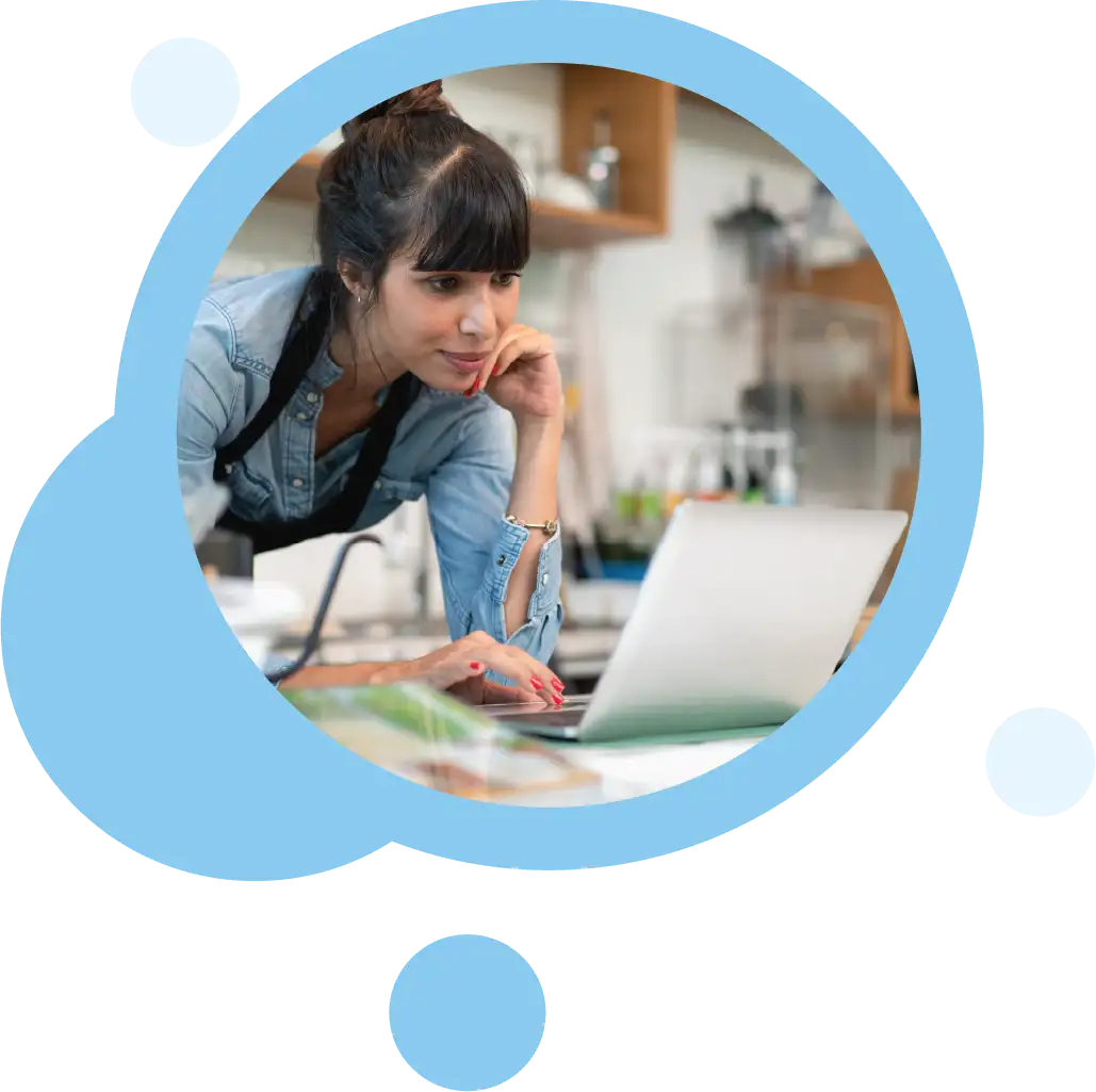 Business owner using ecommerce payments