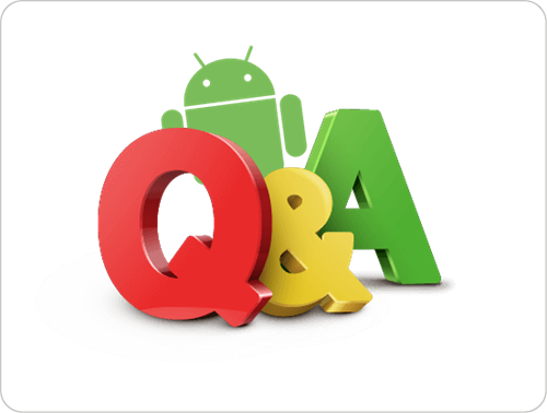 Android logo with Q&A