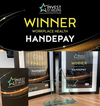 Winning award for Workplace Health for Handepay