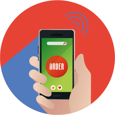 Order on mobile graphic
