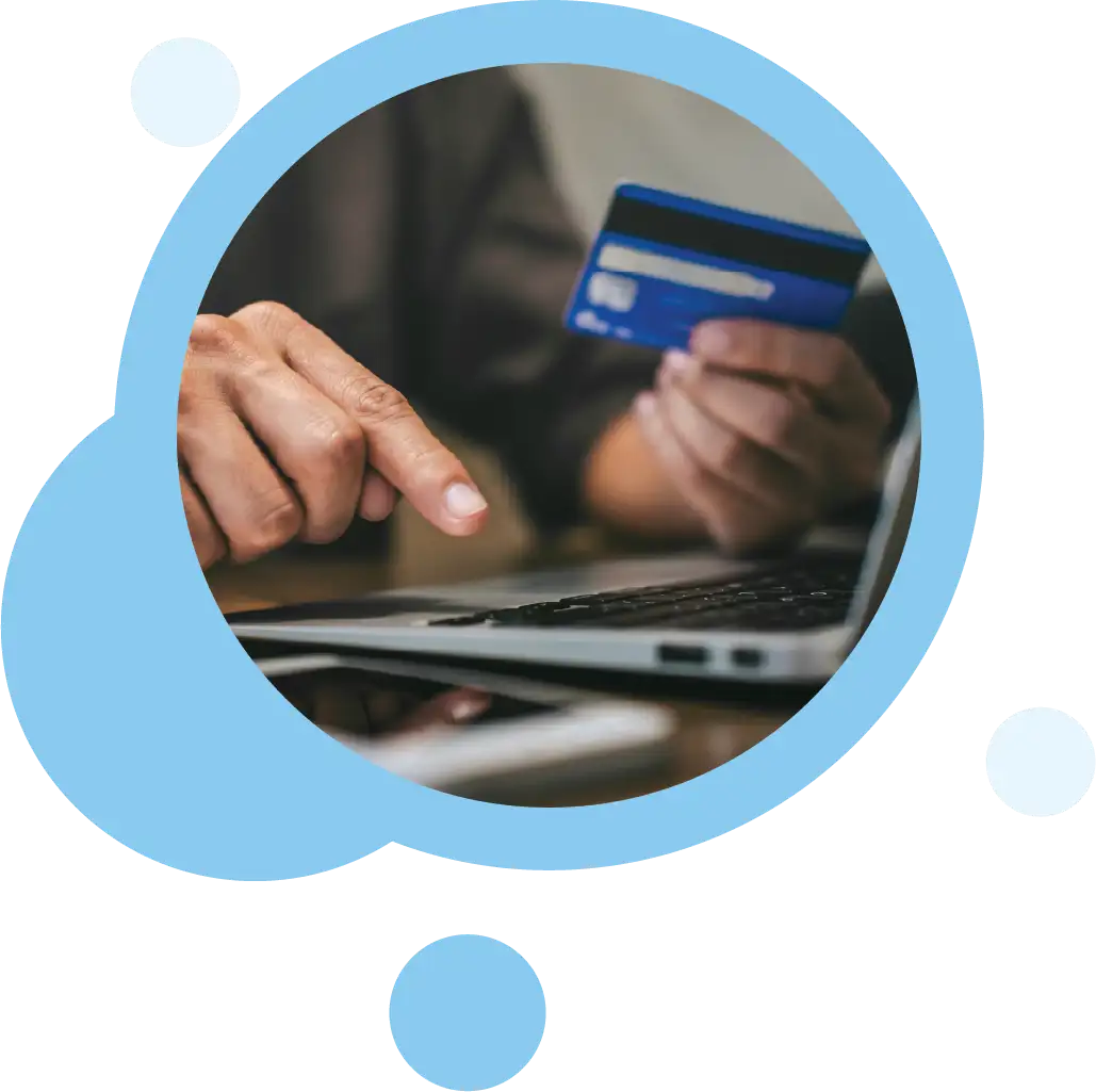 Using a card to make online payments 