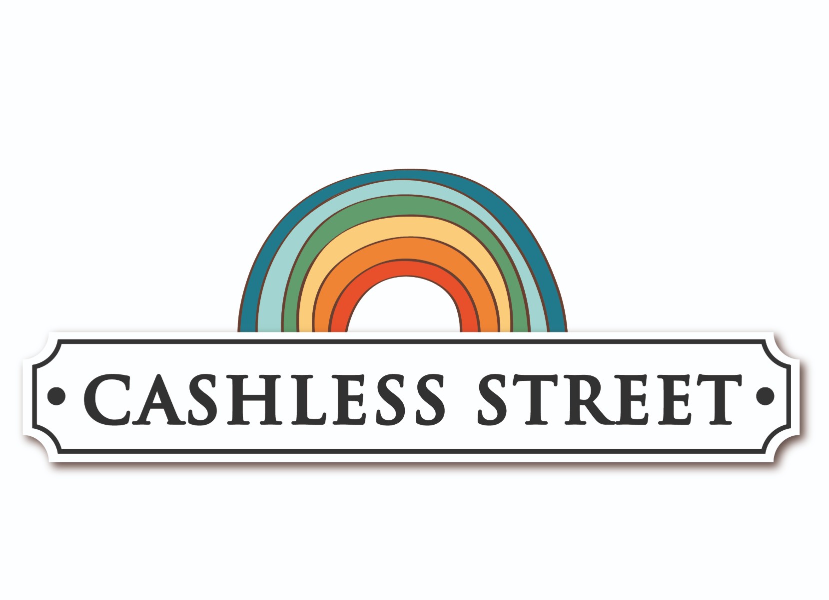 Cashless street sign