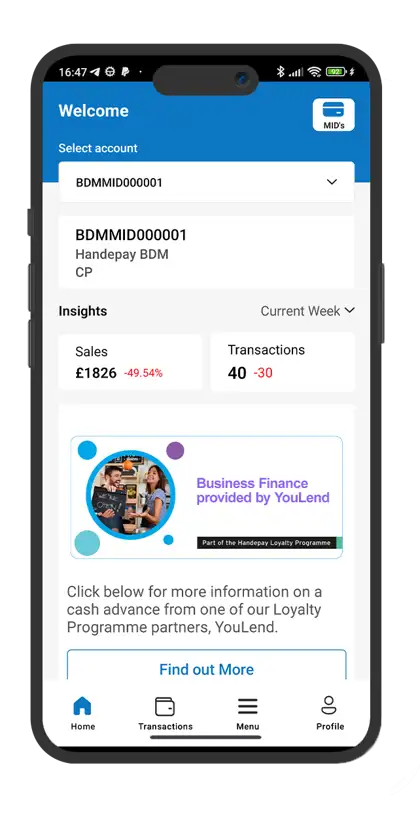 Homepage insights screen
