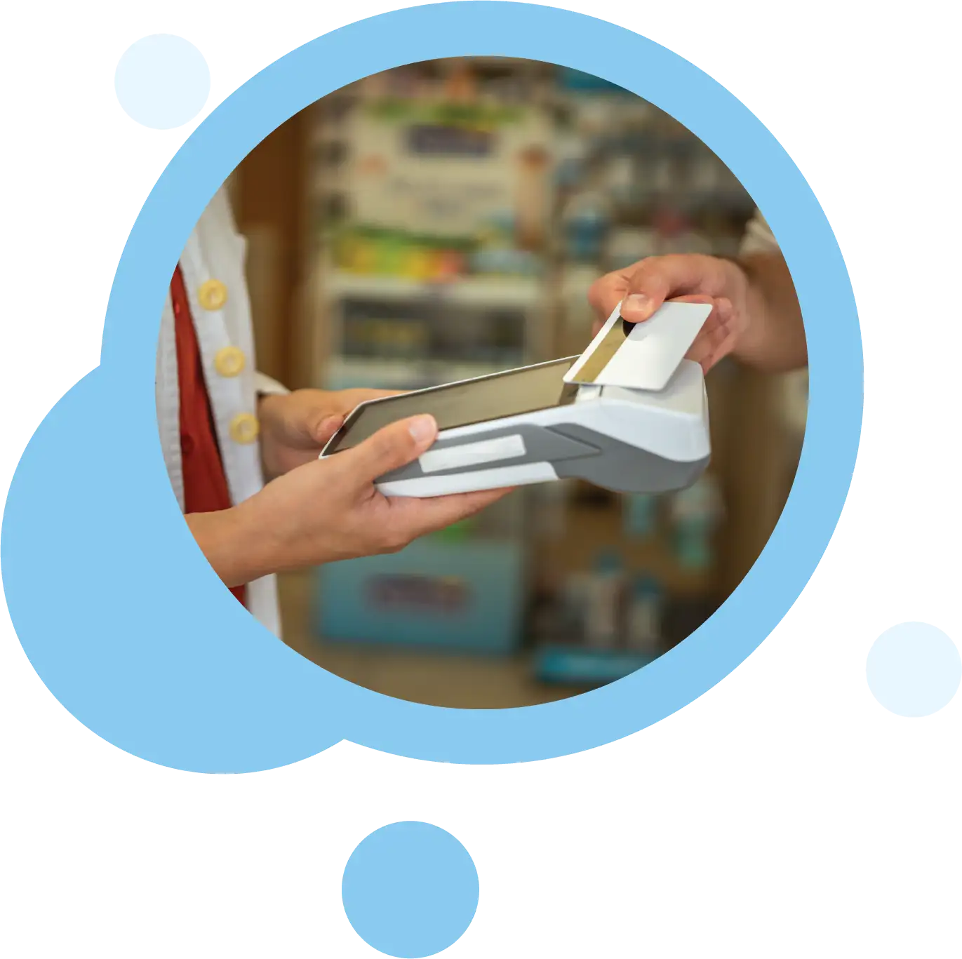 Contactless payment on card machine