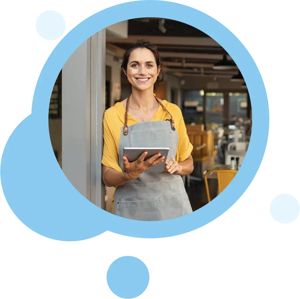 Taking restaurant orders on tablet