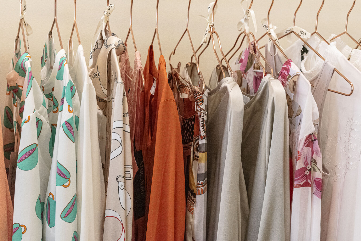 Clothing on a rail