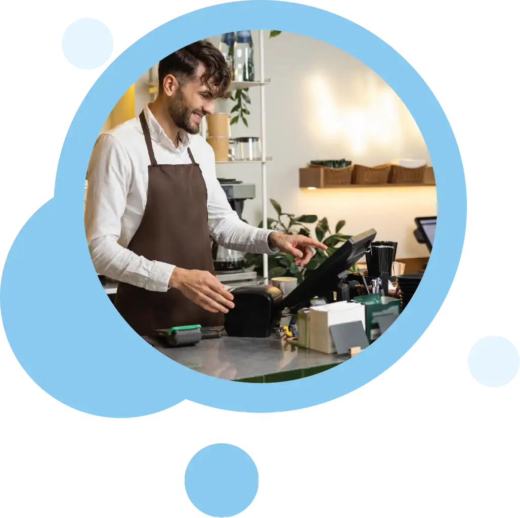 Using EPOS system in restaurant