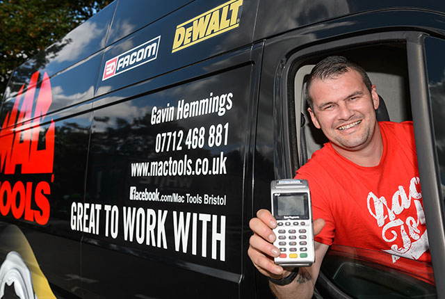 Mac Tools owner on the road accepting Mobile Payments 