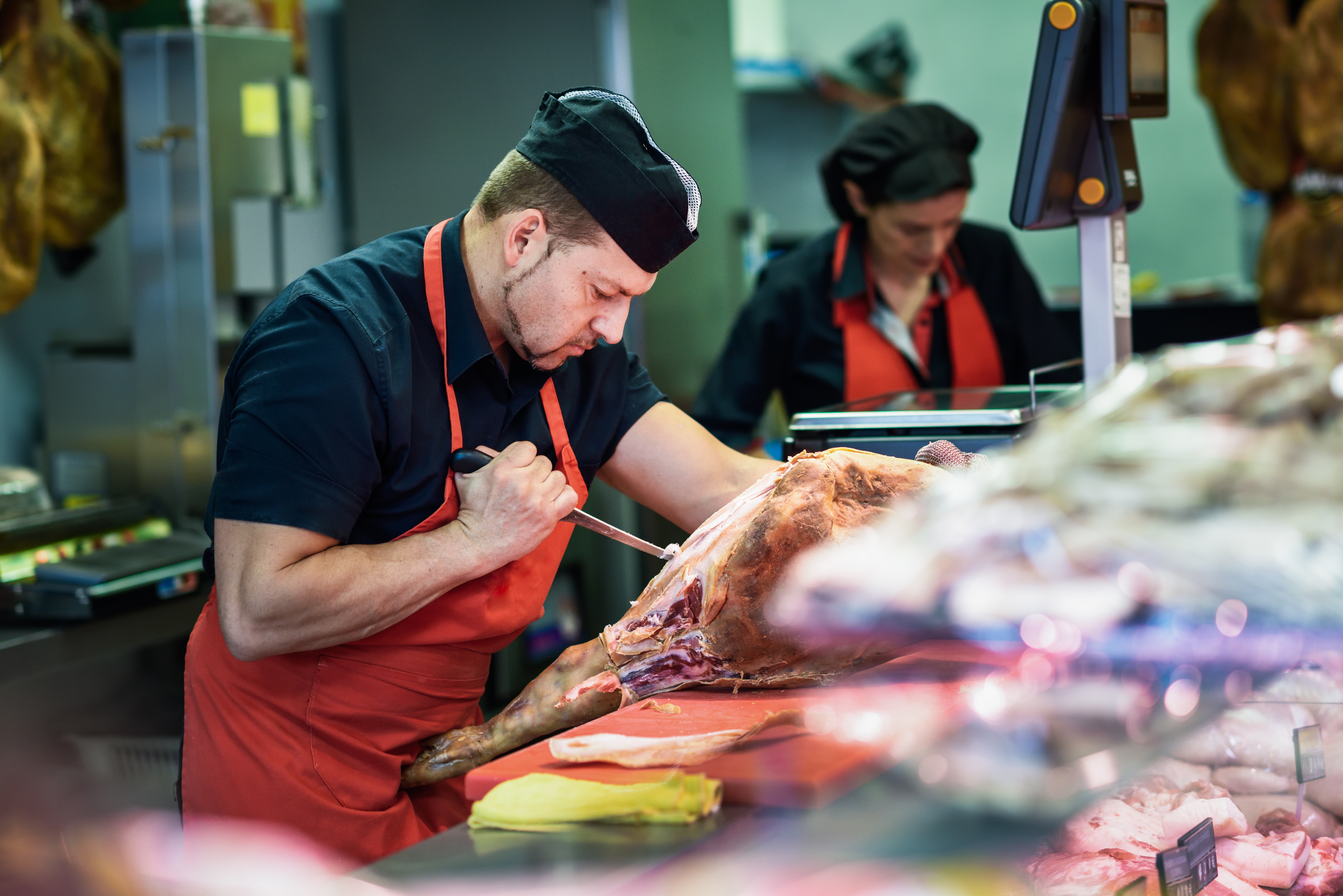 Butchers at work