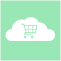 Cloud with shopping trolley to show Virtual Terminal