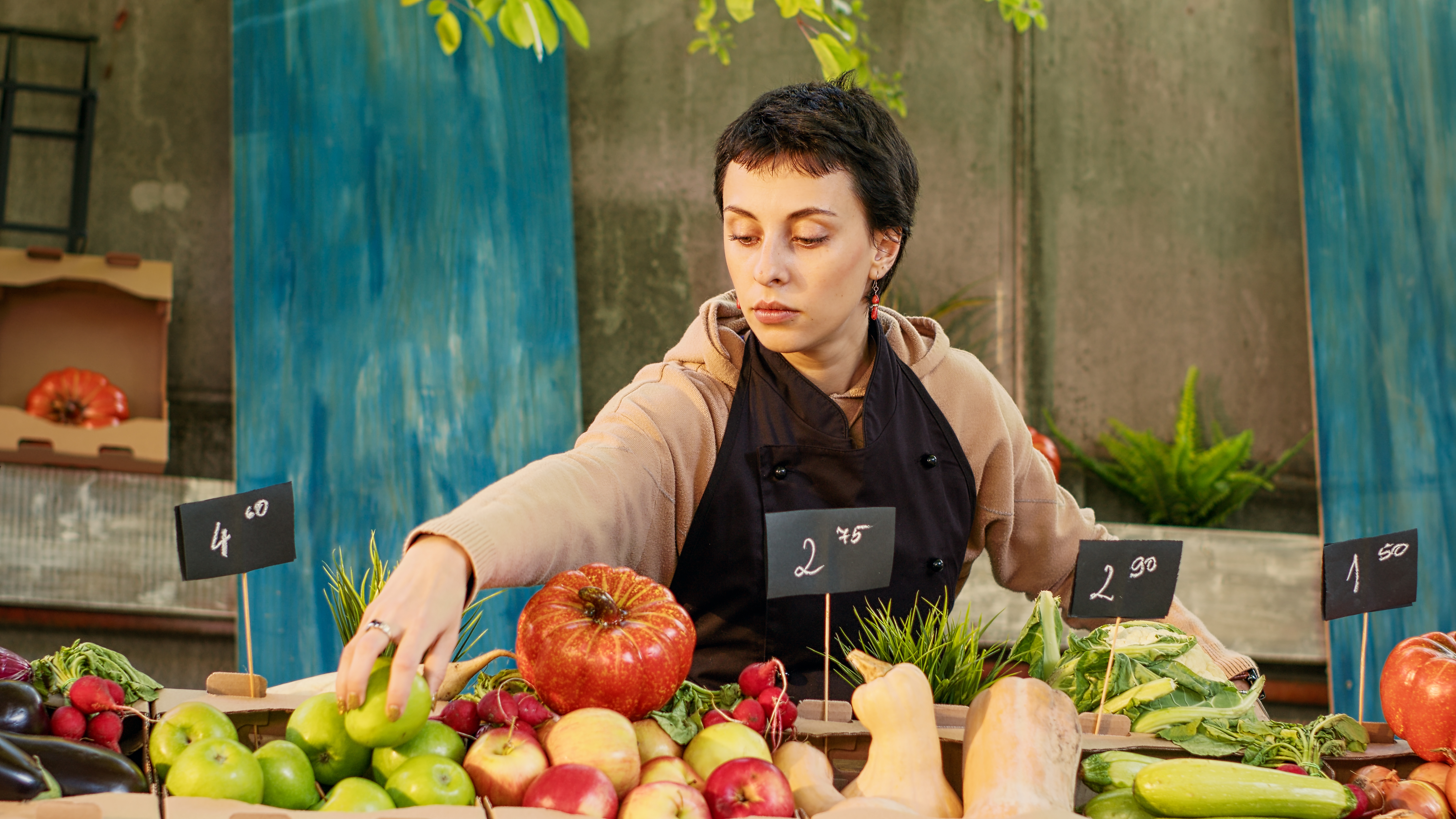 Greengrocers at work
